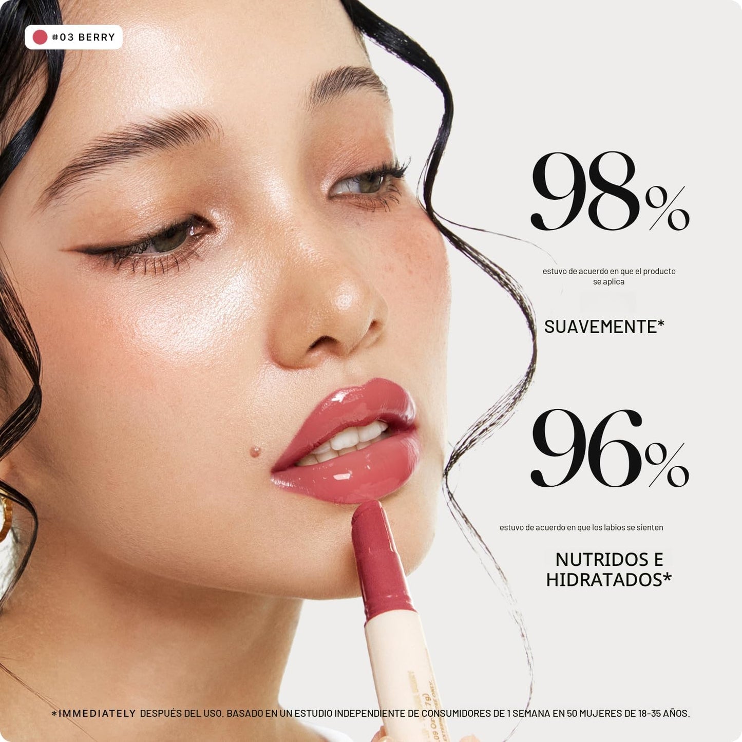 Nature Republic Labios de fusión de miel (03 BERRY) Palo de labios suave, brillo hidratante, bálsamos hidratantes, tinte transparente, brillo y acabado brillante, maquillaje coreano