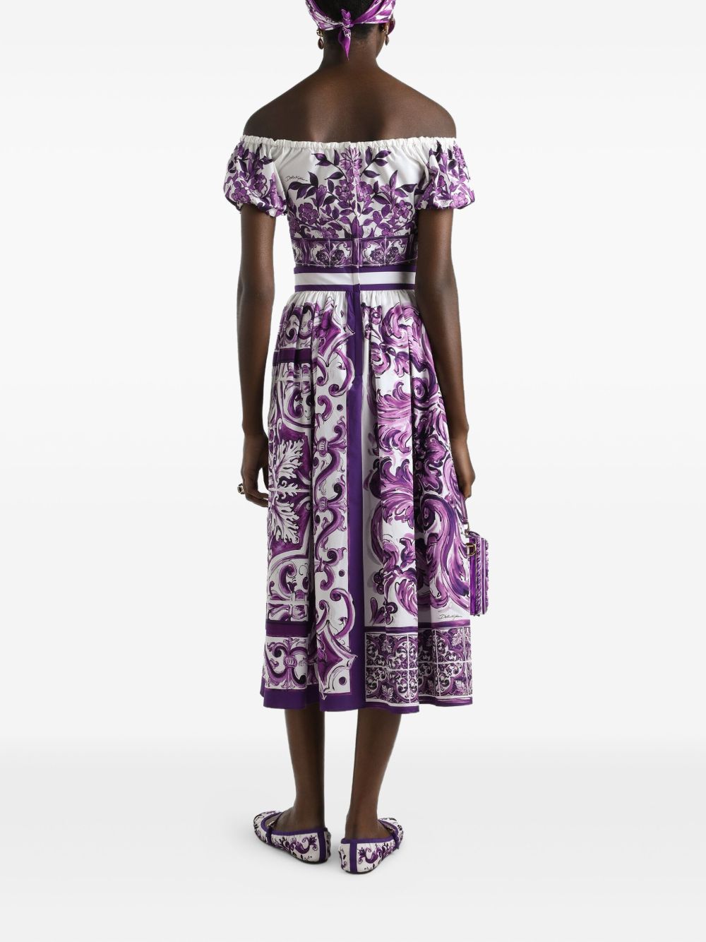 Dolce  Gabbana ドルチェ＆ガッバーナマイオリック版プリントコットンロングスカート - Image 2
