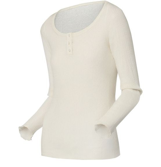 LOUIS VUITTON Ribbed Henley Top - Image 2