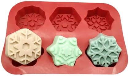 Silicone Mold, Snowflakes, Snowflakes, 6 Types, DIY, Handmade Chocolate, Sweets, Pastry, Chocolate, Baked Goods, Ice Mold, Valentine's Day, Cake Mold, Cake Mold