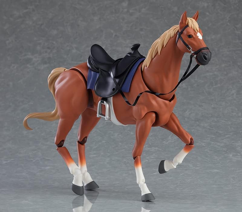 figma Horse Ver.2 Chestnut Hair Non-Scale Plastic Pre-Painted Action Figure