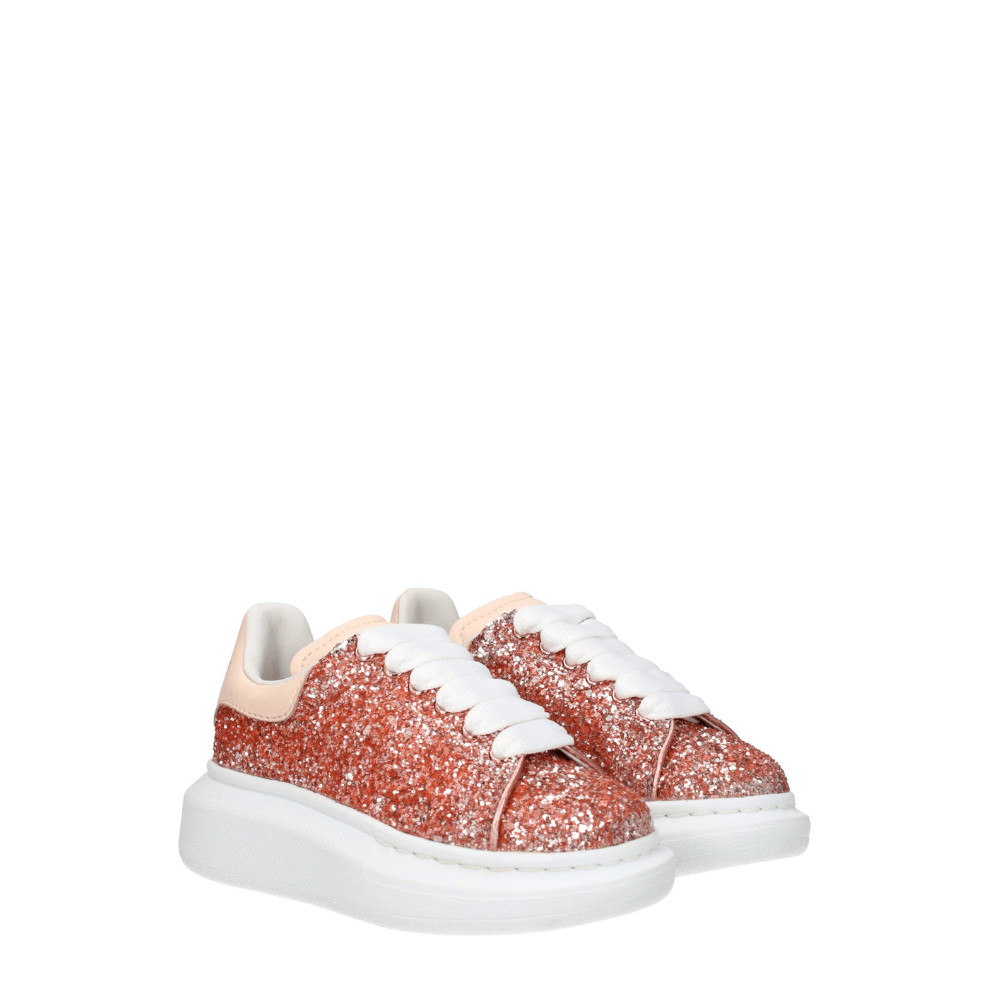 Alexander McQueen アレクサンダーマックイーンギフトのアイデアスニーカーキッズレディスキラキラピンク/ゴールドピンク - Image 2