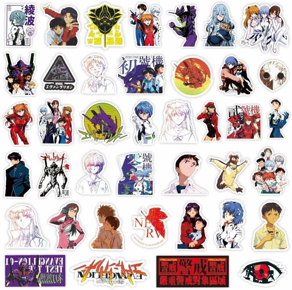 Shin Evangelion Neon Genesis Evangelion Anchor Shinji Ayanami Asuka Sticker Collection Sticker Set Anime Cartoon Stickers Cute Notebook Stickers Children's Stickers Waterproof PVC Sticker Character