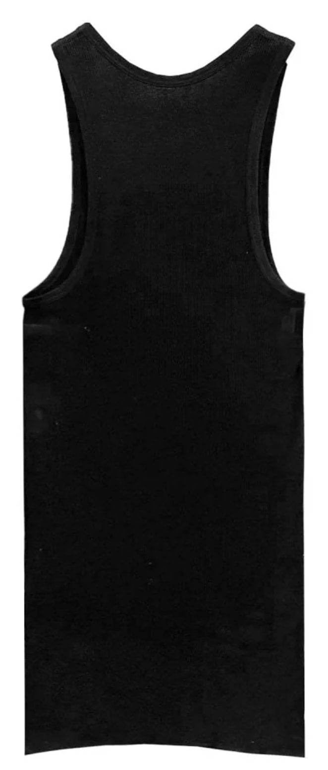 CHROME HEARTS 'BLACK' BEADED CROSS TANK TOP
