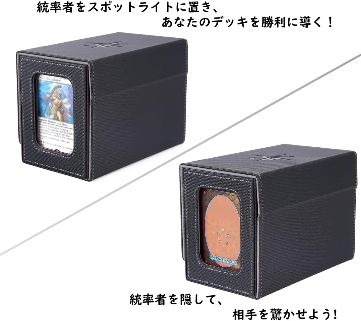 Venssu Deck Case, Trading Card Case, Card Display Window, Dice Box, Holds 200 Cards, 2 Dividers and 1 Magnetic Loader, Compatible with MTG Yu-Gi-Oh, Pokemon, Duema, Various Card Game Box, Sleeve