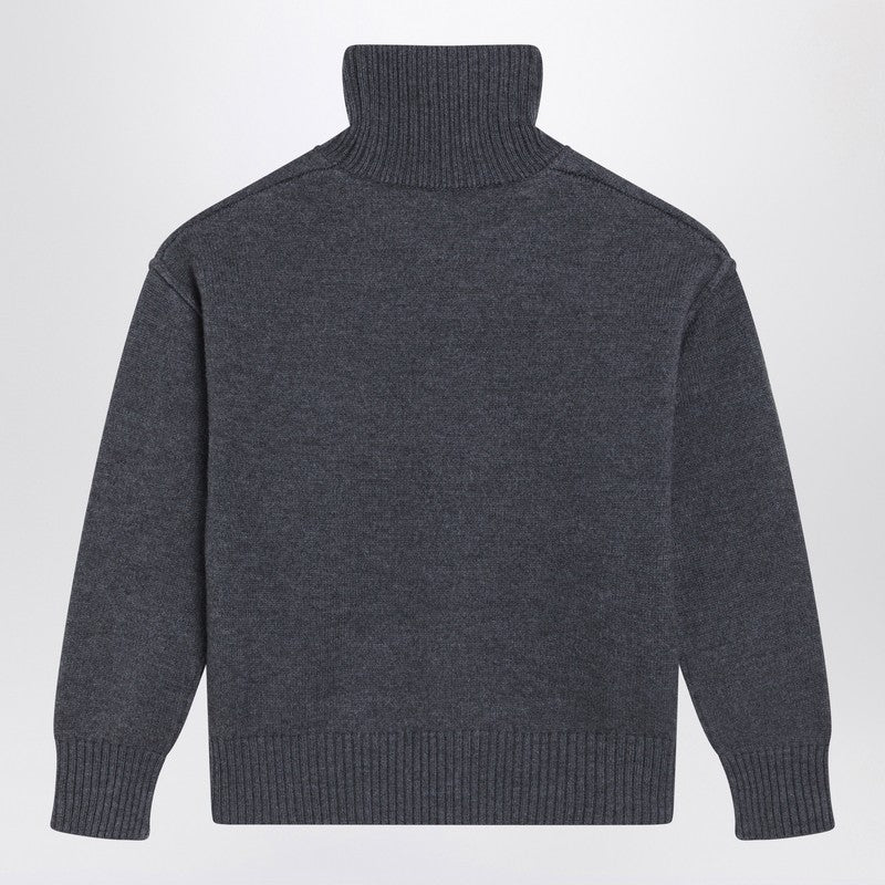 Ami Paris TurtleneckセーターAmi De Coeur Grey - Image 2