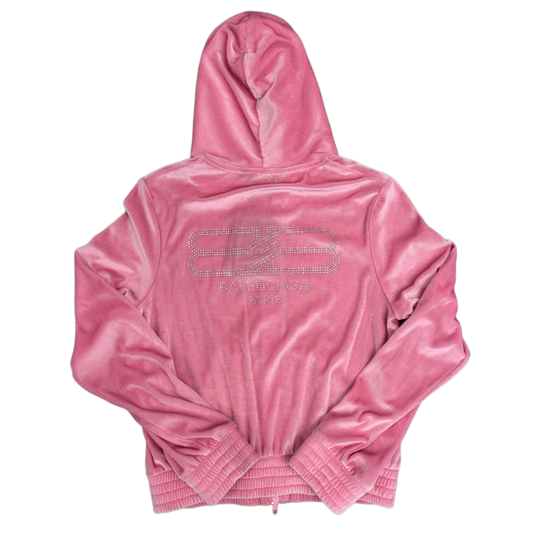 BALENCIAGA 'PINK' VELVET TRACK JACKET