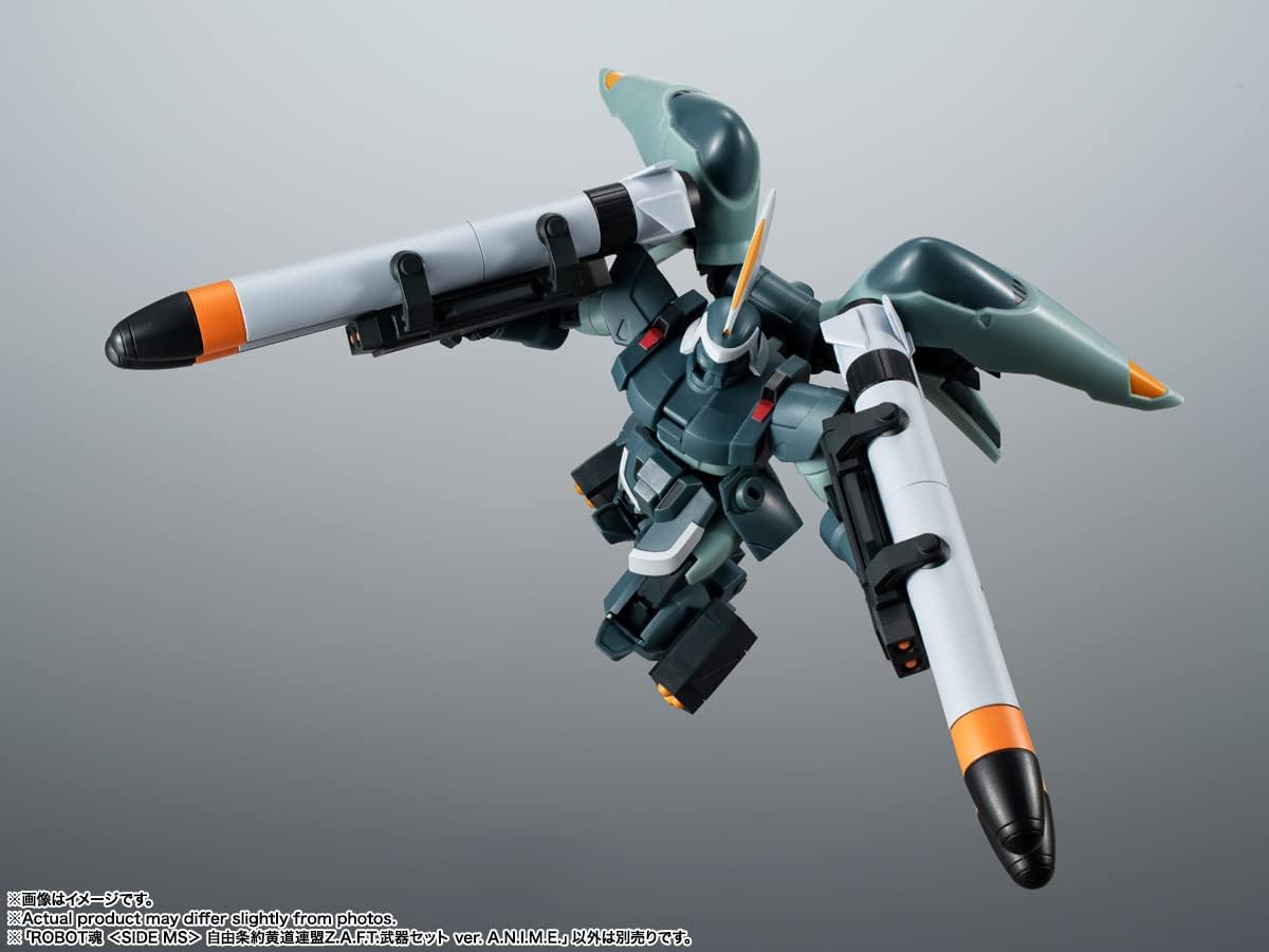 TAMASHII NATIONS ROBOT SPIRITS Mobile Suit Gundam SEED Freedom Alliance Z.A.F.T. Weapon Set Ver. A.N.I.M.E. Approx. 5.1 in (130 mm), Made of ABS & PVC, Pre-painted Articulated Action Figure