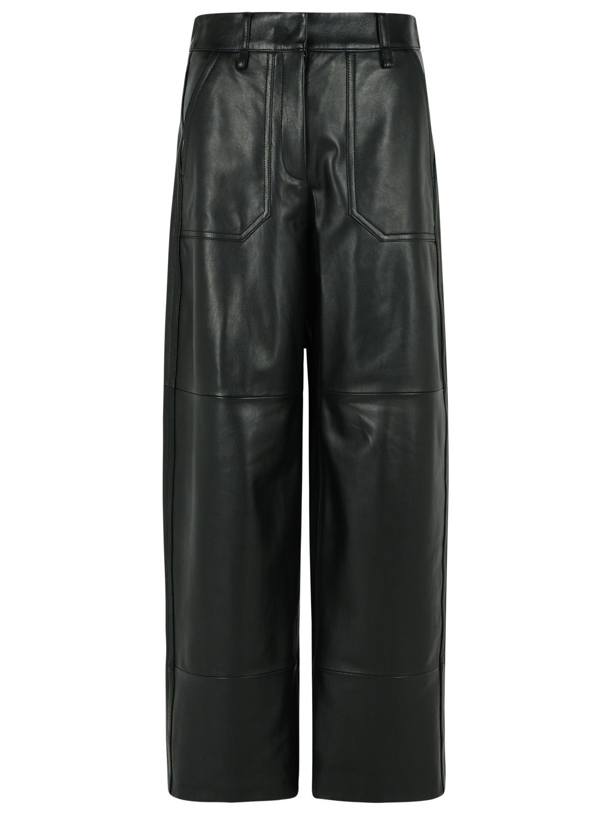 Sportmax SportMax 'Garbo' Black Nappa Lear Pants - Image 2