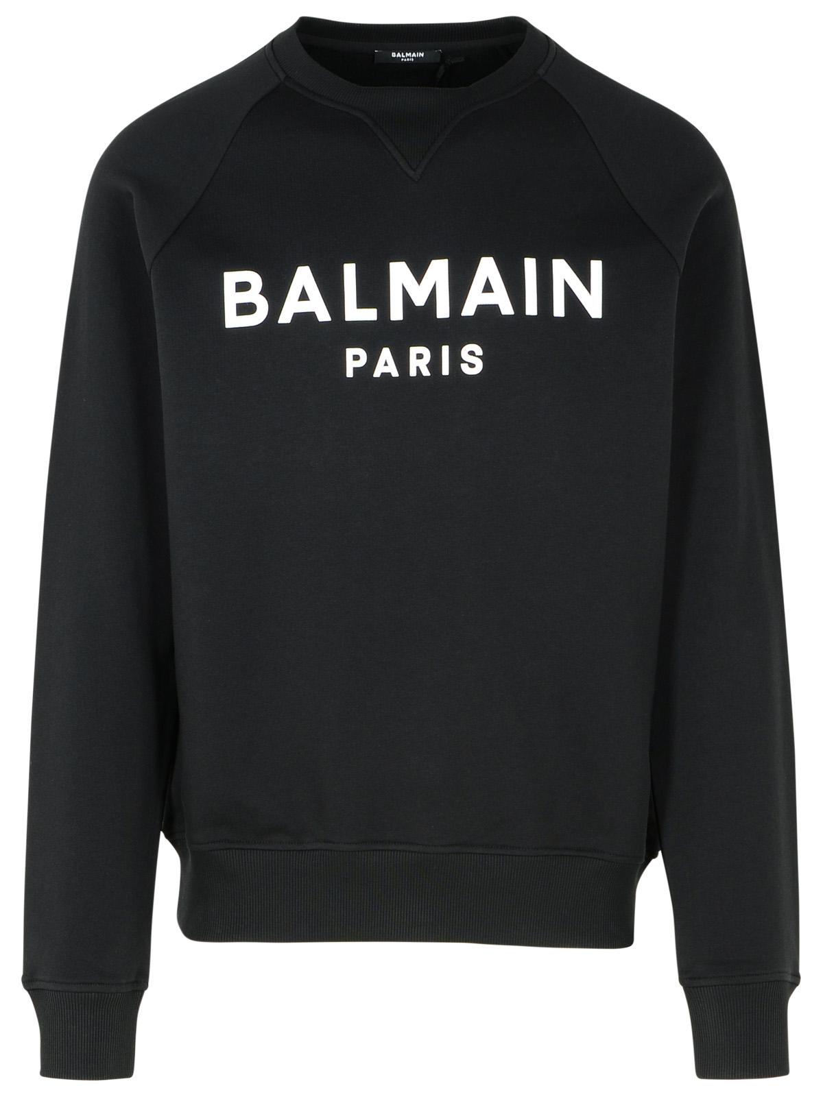 Balmain バルメインブラックコットンスウェットシャツ - Image 2