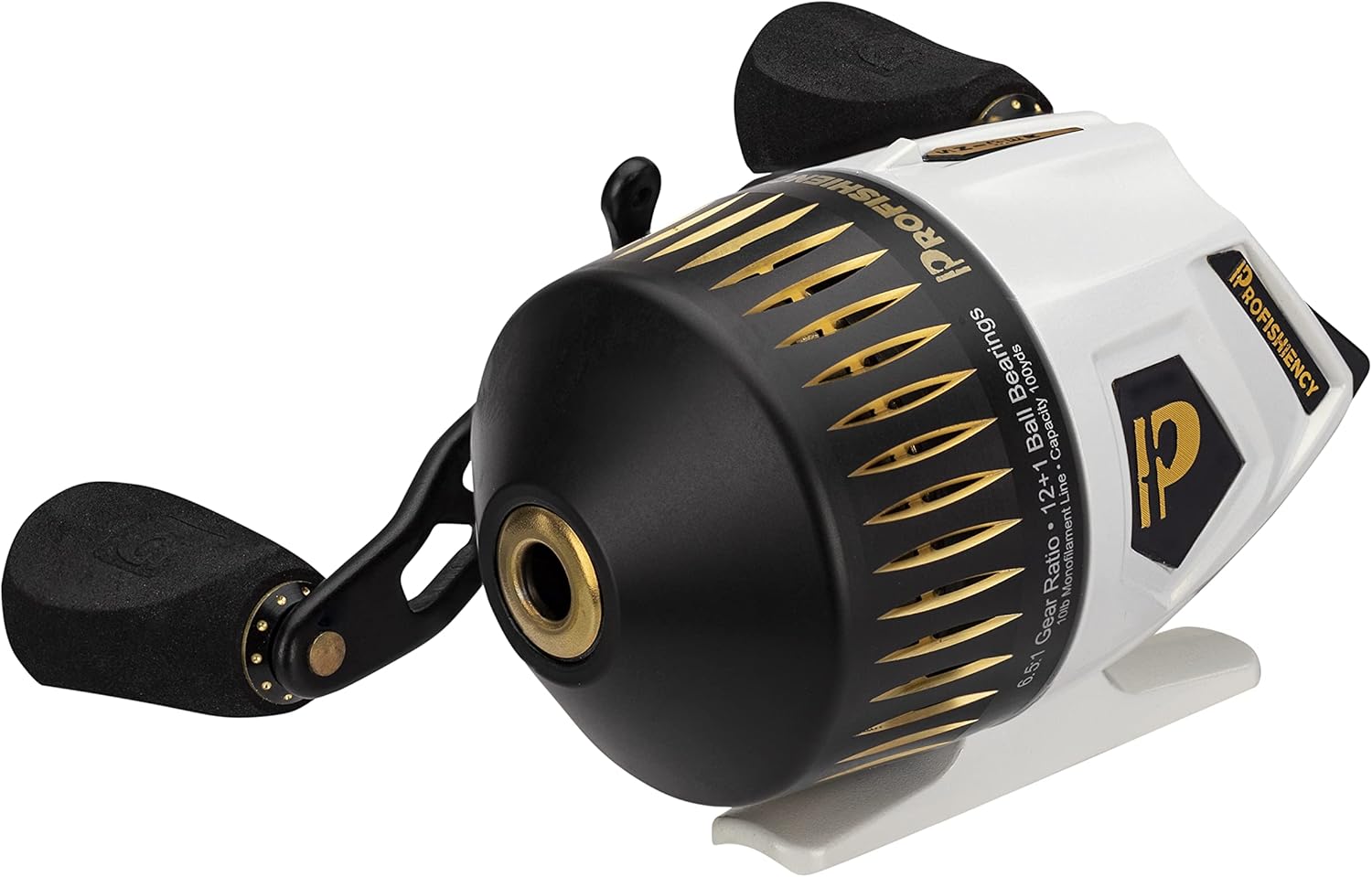 ProFISHiency Sniper High Speed Spincast Reel | 100 Yards Presspool 10,000lb Monofilament Line | 6:5:1 Gear Ratio | Heavy Duty Aluminum Cone and All Metal Gear | World's Fastest Spincast Reel