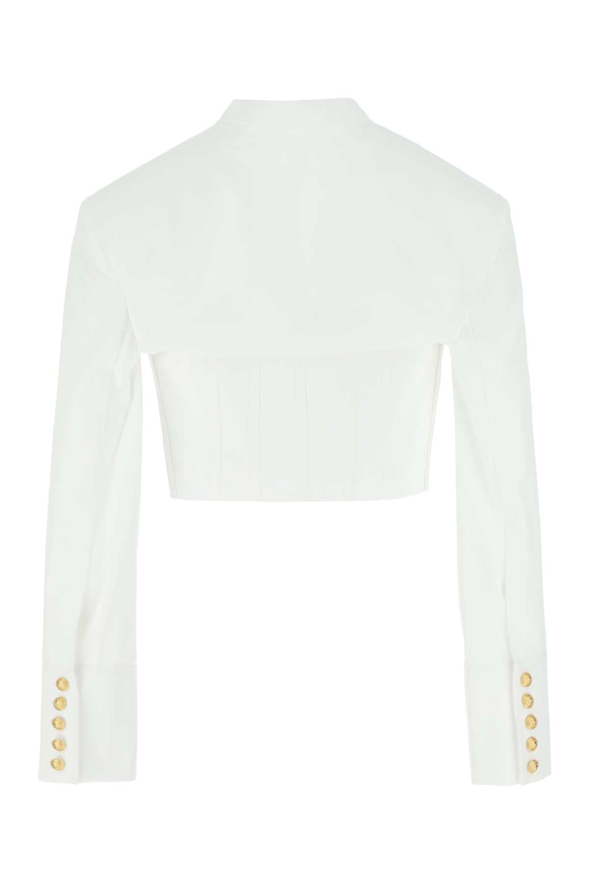 Balmain バルメインホワイトポップリンシャツ - Image 2