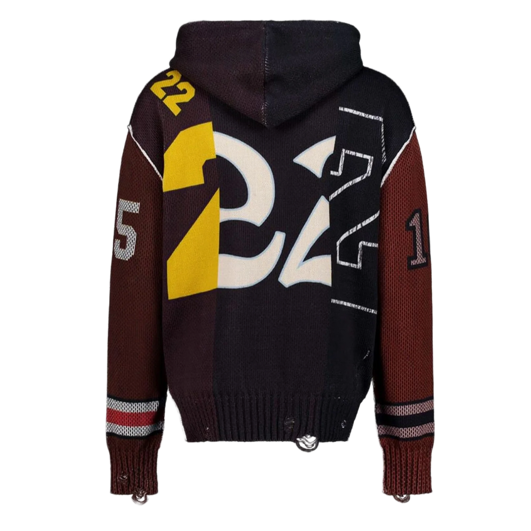 AMIRI 'SPLICED' KNIT HOODIE