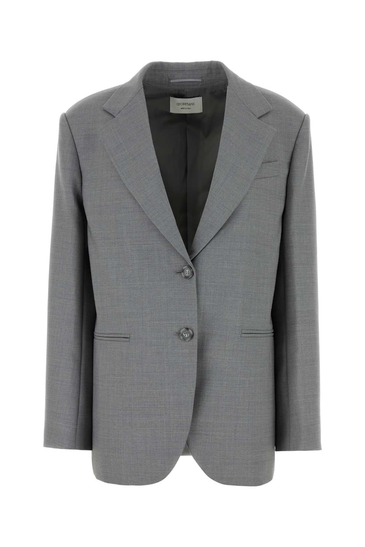 Sportmax SportMax Grey Wool Baffo Blazer - Image 2