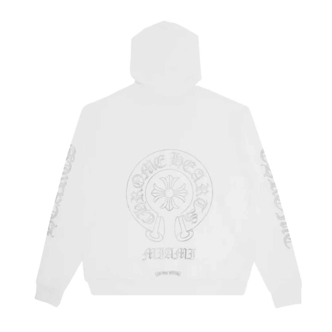 CHROME HEARTS ULTRA MIAMI EXCLUSIVE PULLOVER HOODIE 'WHITE/SILVER'