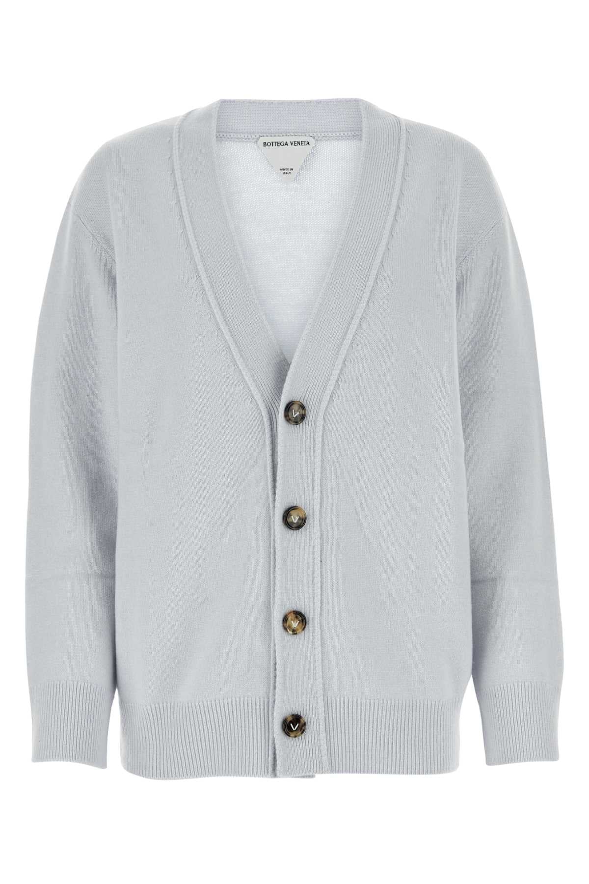 Bottega Veneta ボッテガベネタパウダーブルーストレッチカシミアブレンドカーディガン - Image 2