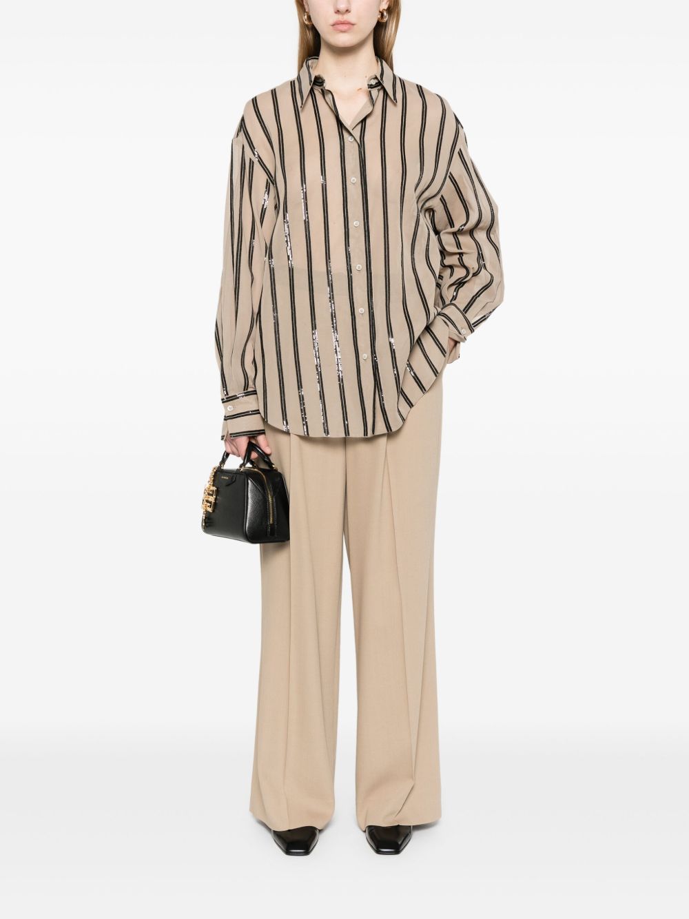 Brunello Cucinelli Striped Cotton Shirt - Image 2