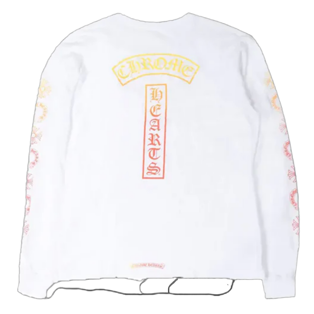 CHROME HEARTS 'GRADIENT' WHITE LONGSLEEVE