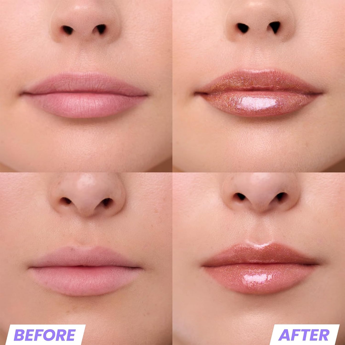 Wonderskin Brillo de Labios Blading Top Gloss, Brillo de Labios con Purpurina Dorada, Maquillaje de Labios Hidratante y de Acabado de Alto Brillo (Purpurina Dorada)