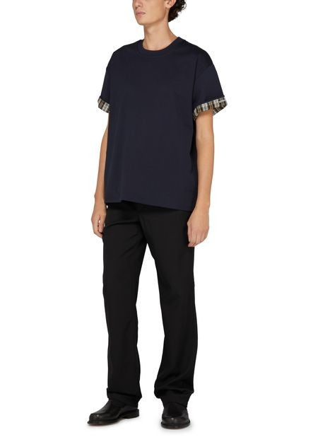 BOTTEGA VENETA ダブルレイヤー ストライプ入り コットン Tシャツ - Image 2