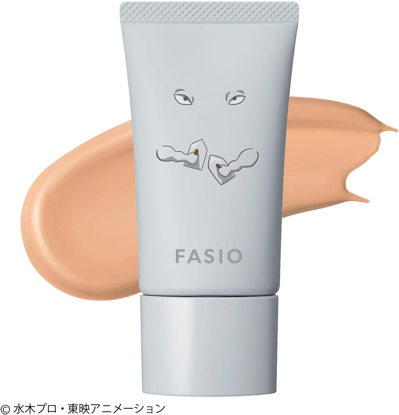FASIO BB Cream Airy Stay BB Tint UV 03, Medium Beige, 1.1 oz (30 g), GeGeGe no Kitaro Nurikabe, Limited Design, Waterproof, Sebum Proof, SPF 50+/PA++++, Sunscreen, Makeup Foundation