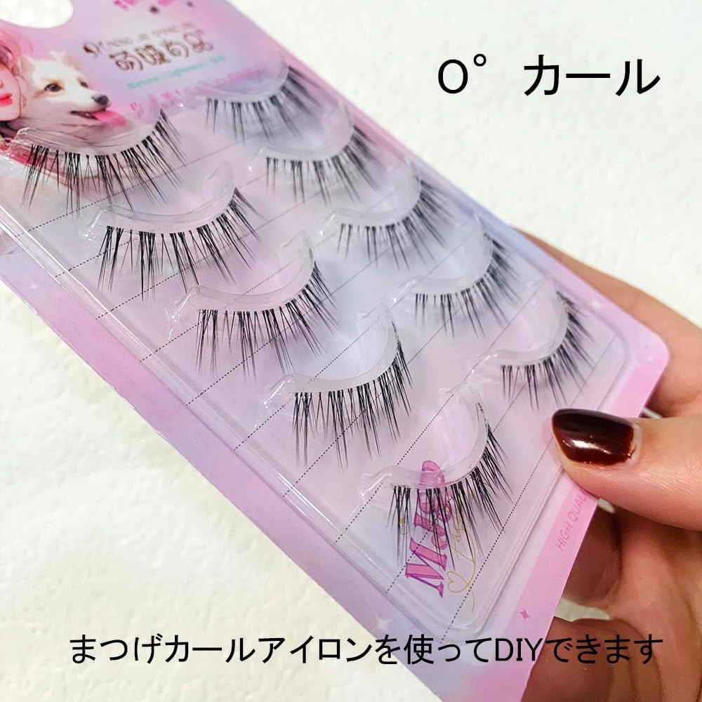 False Eyelashes Natural Popular I Curl Straight Eyelashes 5 Pairs Natural Dense False Eyelashes Transparent Stem Western Fashion Products Reusable False Eyelashes Soft Core (ba01)