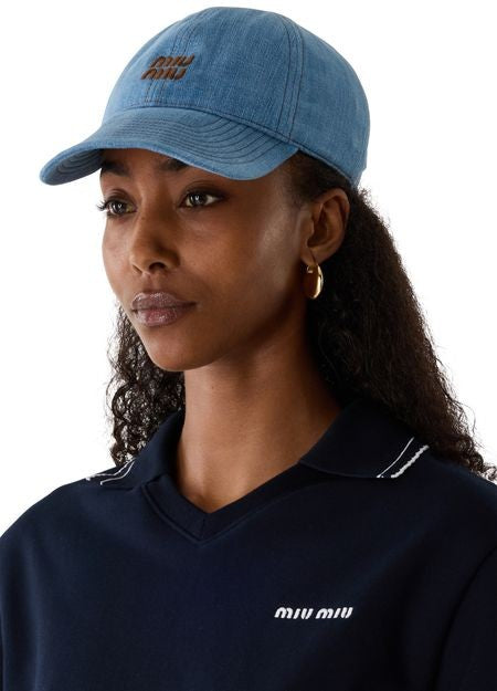 MIU MIU Cap with logo and drawstring - Image 2