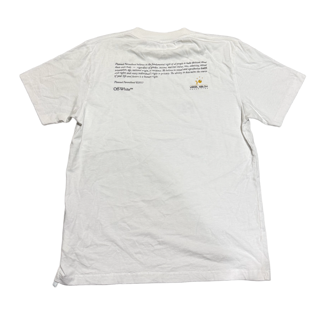 OFF-WHITE 'ABUSE OF FLOWER' WHITE TEE