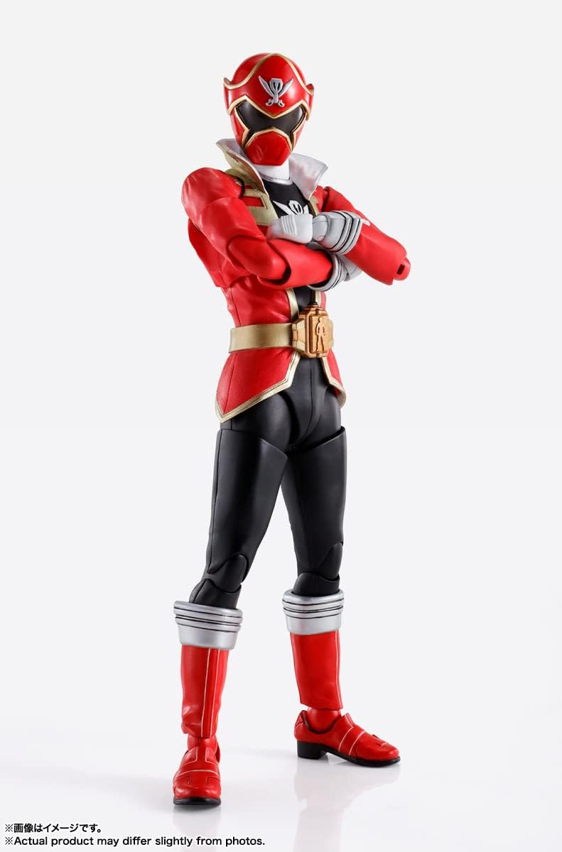 S.H. Figuarts (True Bone Carving Process) Pirate Sentai Gokaiger Gokai Red, Approx. 5.7 inches (145 mm), PVC & ABS, Pre-painted Action Figure