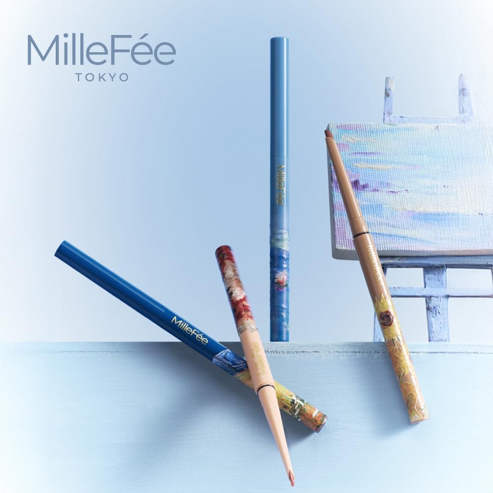 Milfie Painting Gel Eyeliner (04 Chiffon Pink), Diagonal Cut, Ultra Fine, Fine Point, Gel Liner, Pencil, Eye Line, Eye Makeup, No Falling, Waterproof, Slit Line, Mucosa Line, Mucosa Color, Painting