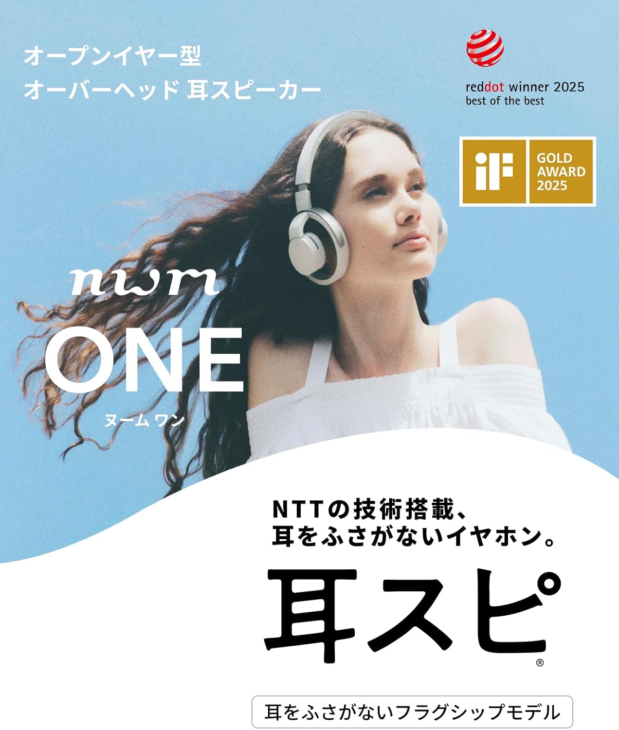 nwm ONE Open Ear Overhead Ear Speaker | Headphones, Bluetooth 5.3, Multipoint Support, Battery Life, 20 Hours of Battery Life, Dark Gray