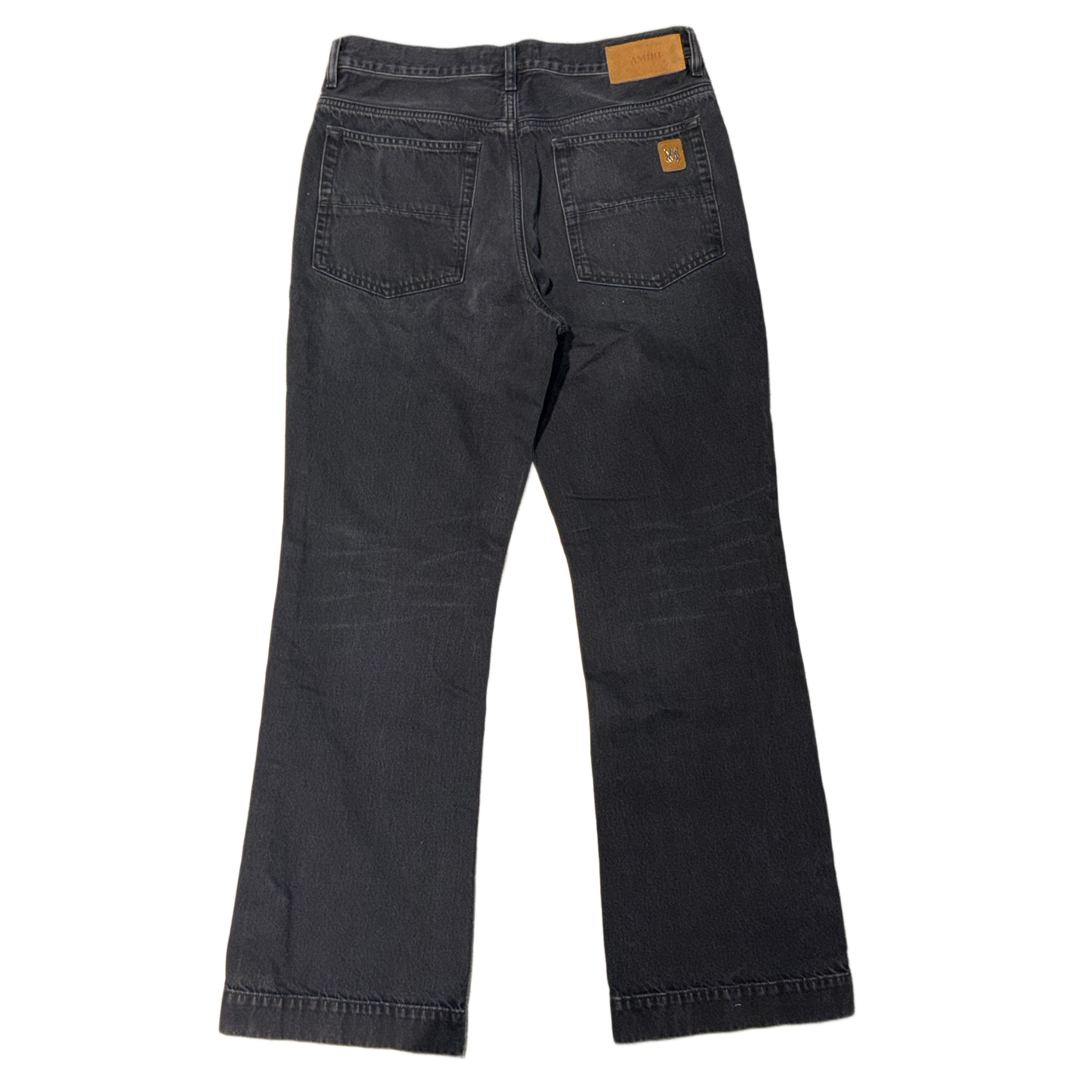 AMIRI 'BLACK' STRAIGHT FLARE JEANS