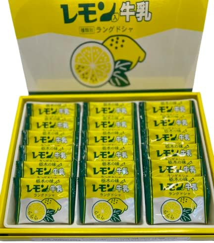 Tochigi Flavor Lemon Milk Langdosha, Large (Pack of 18), Souvenir