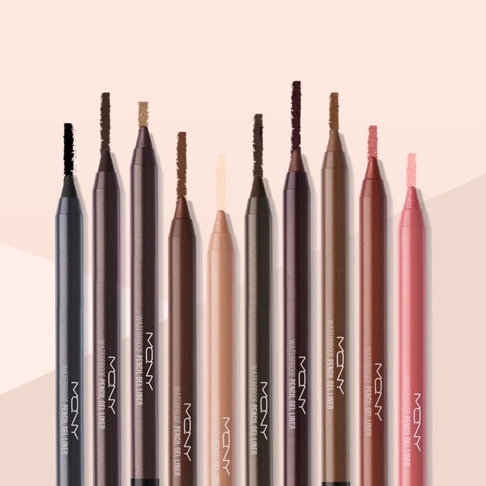 MACQUEEN NEWYORK Waterproof Pencil Gel Eyeliner, 0.06 oz (1.7 g), Resistant to Water, Sweat and Tears, Easy to Use, Korean Cosmetics (#01 Smoky Roast Rate)