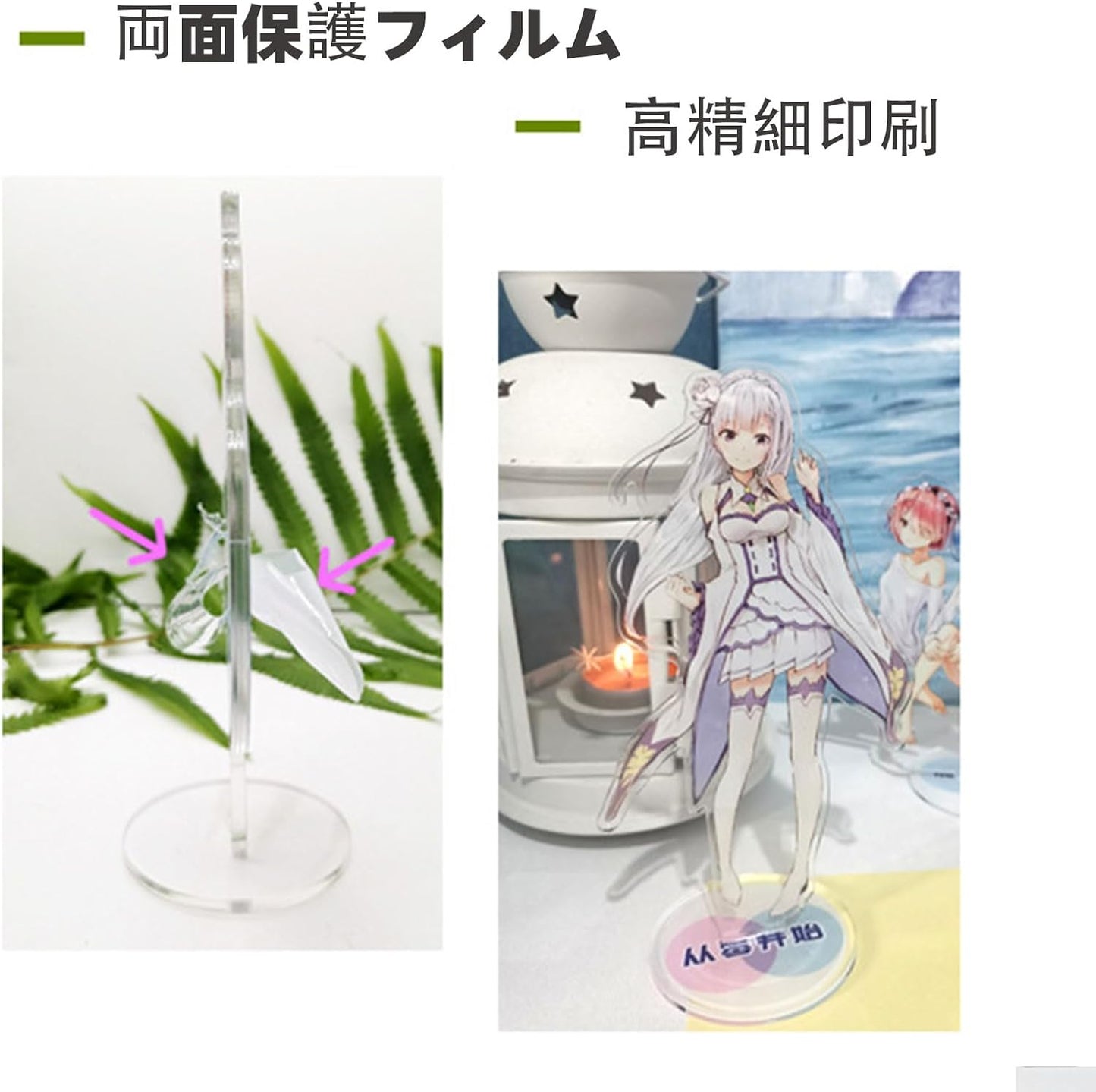Badgoru 5bnhyk0701-5 Anime Stand, Acrylic, Character Base, Transparent Material, Moe Goods, Cosplay Decoration, DIY Decoration
