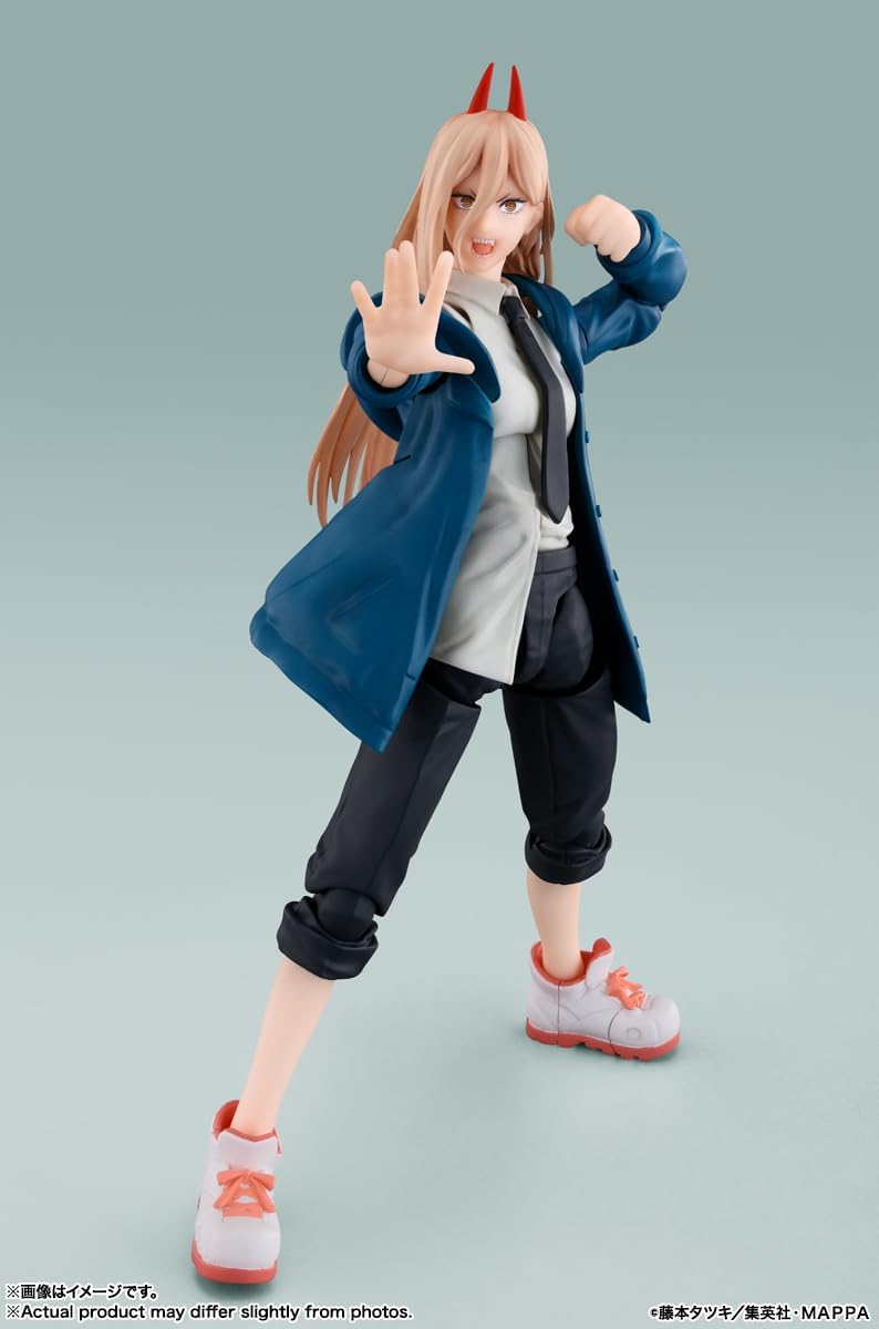 BANDAI SPIRITS S.H. Figuarts Chainsaw Man Power, Approx. 5.7 inches (145 mm), PVC & ABS, Pre-painted Action Figure