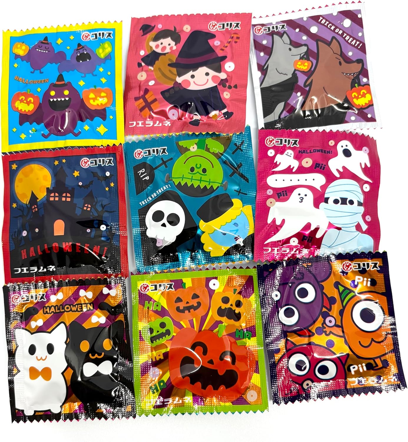 Koris Halloween Fueramune Family Pack, 3.2 oz (90 g), Standard 33 Pieces, Commercial Use, Large Capacity, Candy Meal, Events, Present, Adults, Individually Wrapped, Gift, Dagashi (Approx. 33 Pieces)
