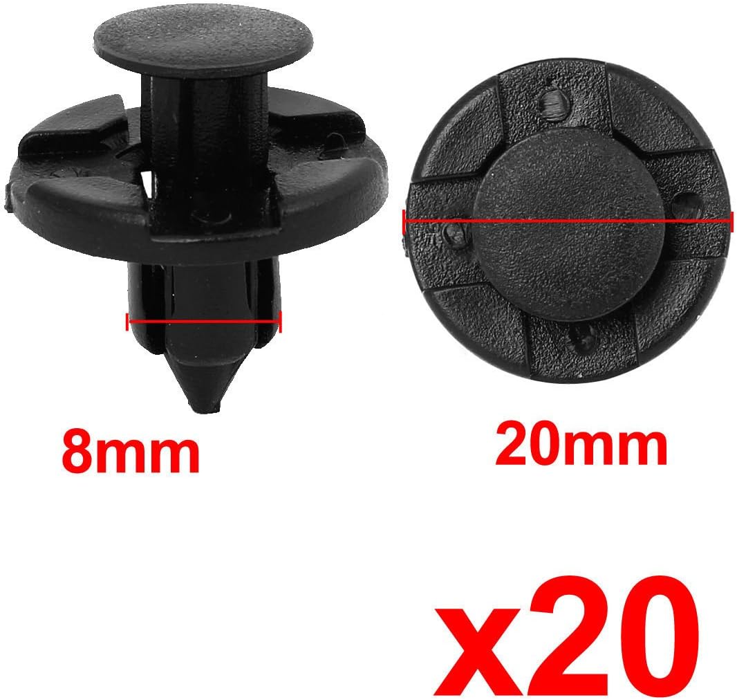 KOZEEY日産用 ホール リベット ファスナー 泥フラップ バンパー フェンダー クリップ 8mm 20個