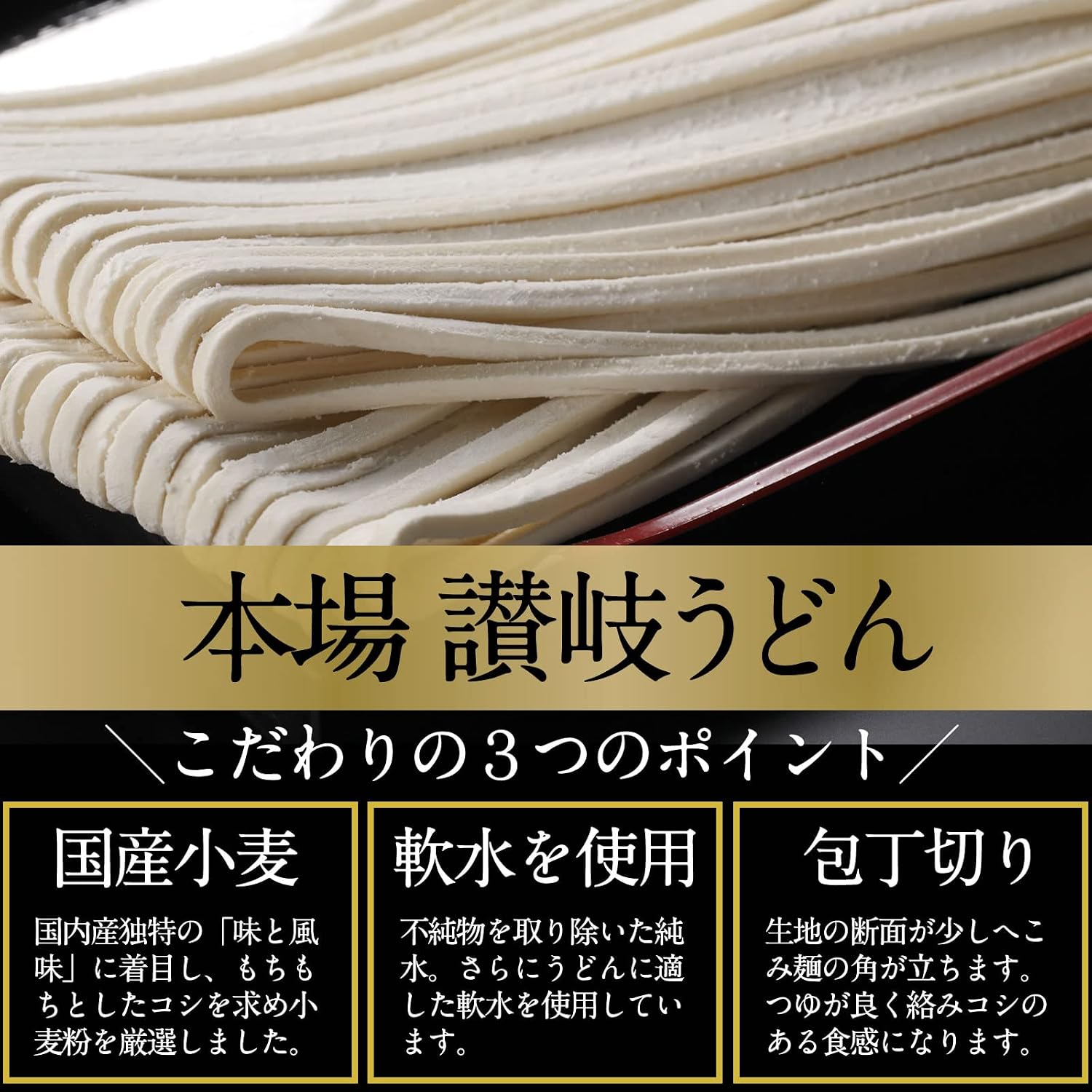 Sanuki Udon Brand Konpiraya - Authentic Sanuki Udon Economy Set - Semi-Fresh Noodles - Medium Noodles - Sanuki Noodle Revolution (240g x 6 bags)
