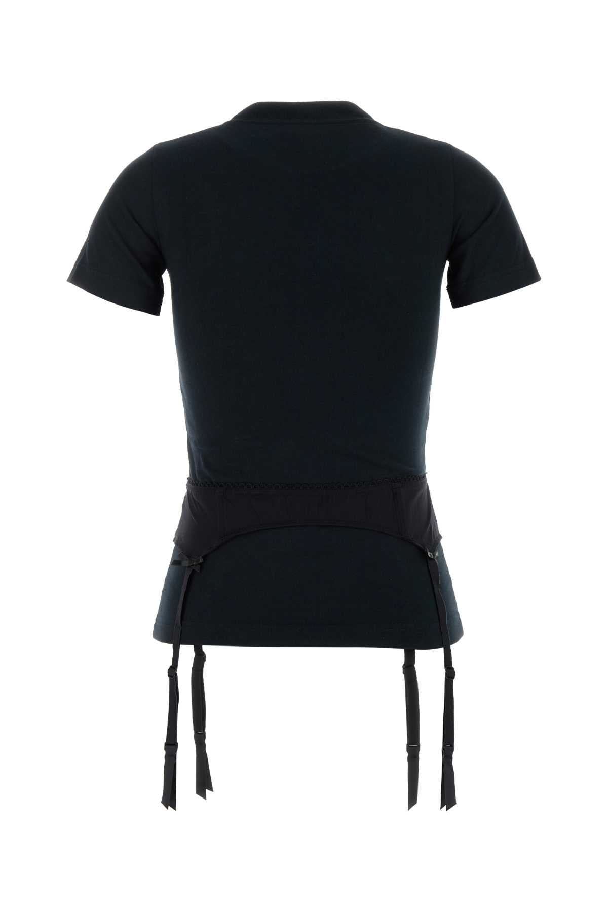 Balenciaga バレンシアガブラックストレッチコットンTシャツ - Image 2