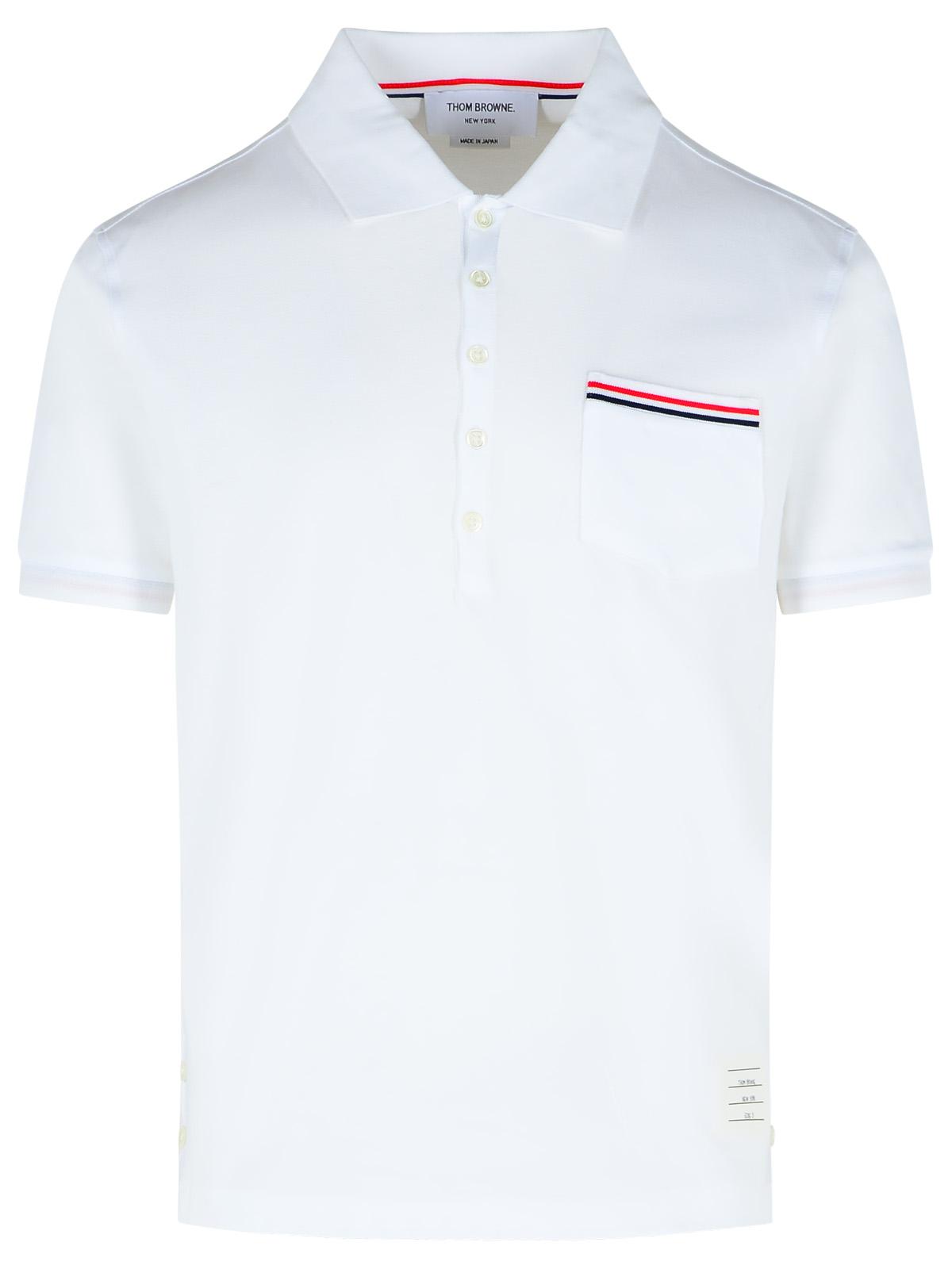 Thom Thom Browne White Cotton Polo Shirt - Image 2