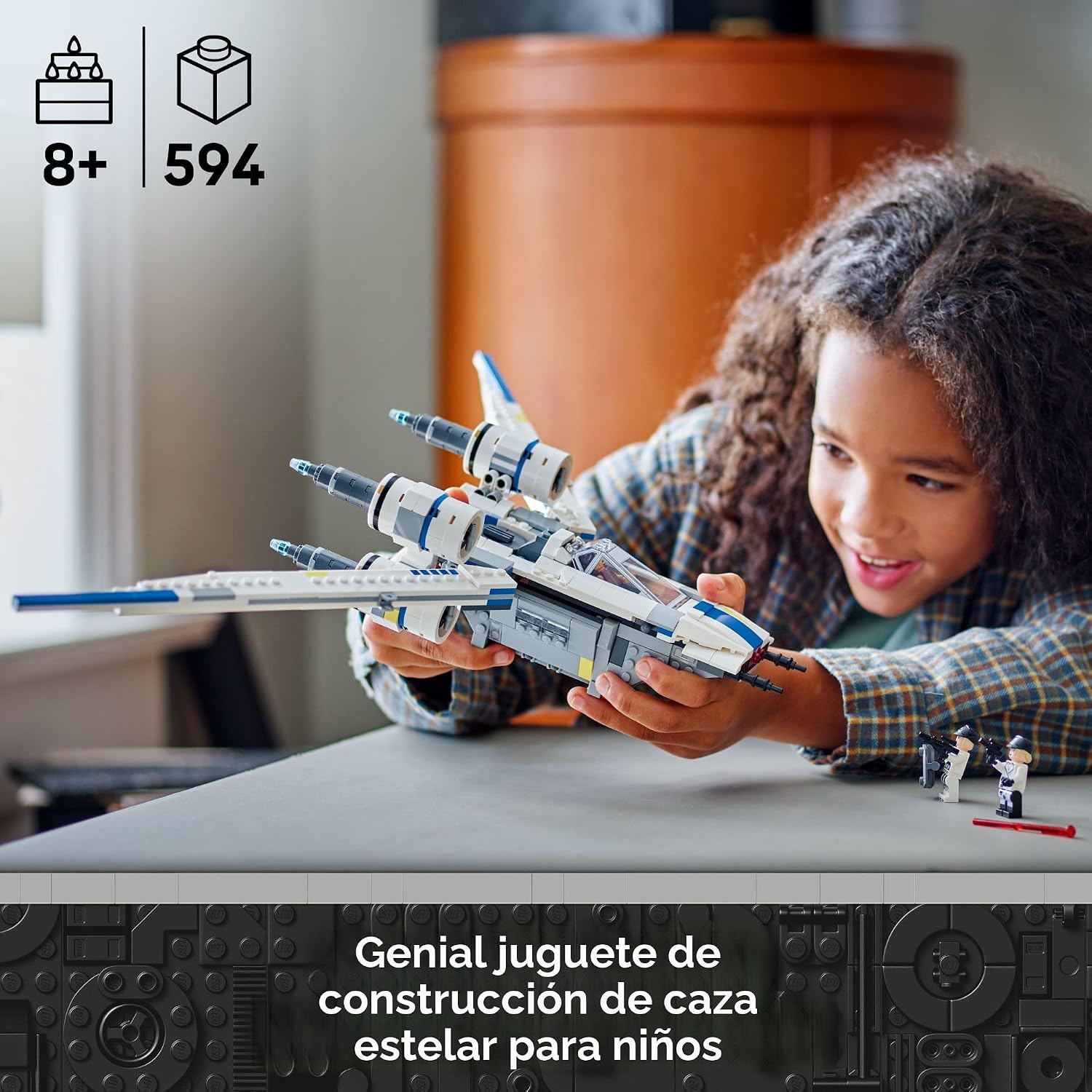 LEGO Star Wars Conjunto de Construcción U-Wing de los Rebeldes - Incluye a Cassian Andor, Dedra Meero y K-2SO - Juguete de Acción Modelo para Fans de Andor - Idea de Regalo de Cumpleaños para Niños