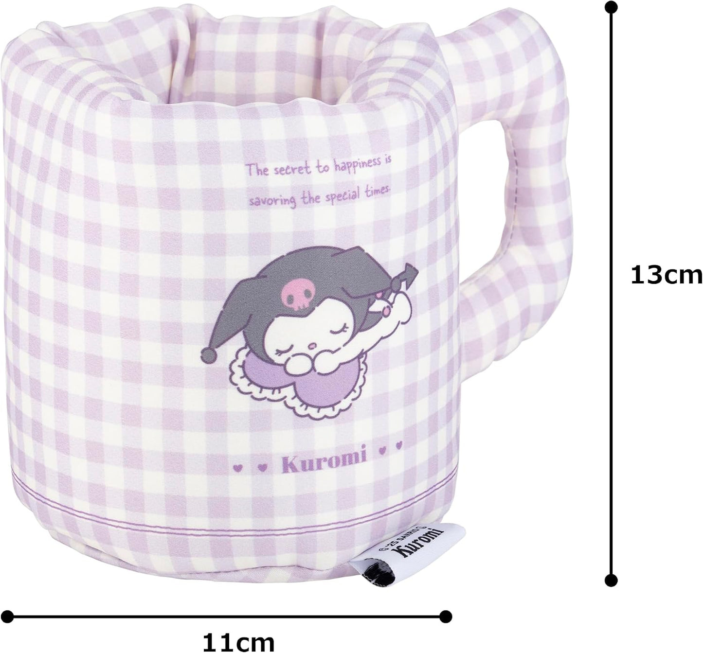 Moripilo 427411 Chrome Mug Style Trinket Case, Tabletop, Approx. 4.3 x 4.3 x 5.1 inches (11 x 11 x 13 cm), Blue, Gingham Plaid, Pen Holder, Cute, Goods, Present, Sanrio 427411