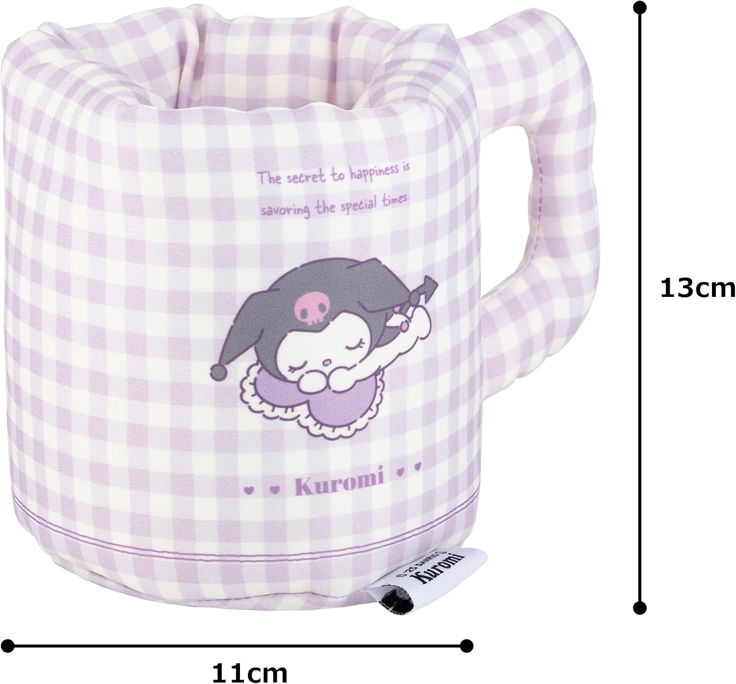 Moripilo 427411 Chrome Mug Style Trinket Case, Tabletop, Approx. 4.3 x 4.3 x 5.1 inches (11 x 11 x 13 cm), Blue, Gingham Plaid, Pen Holder, Cute, Goods, Present, Sanrio 427411