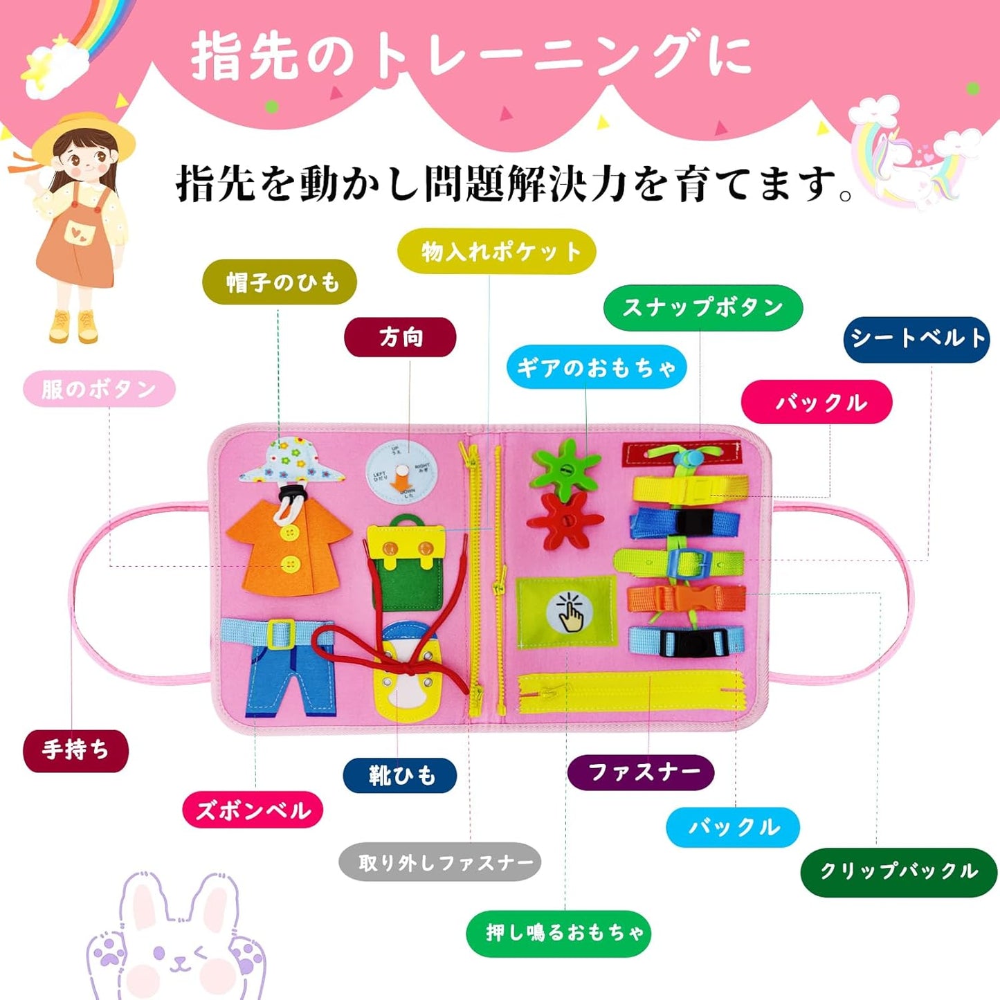 YGKIPEG Montessori Toys, Busy Board, Hiragana, Japanese Language Educational Toys, For Girls, Boys, Educational Toys, Fingertip Education, 1 Year, 2 Years, 3 Years, 4 Years, 5 Years, Learning Toy,