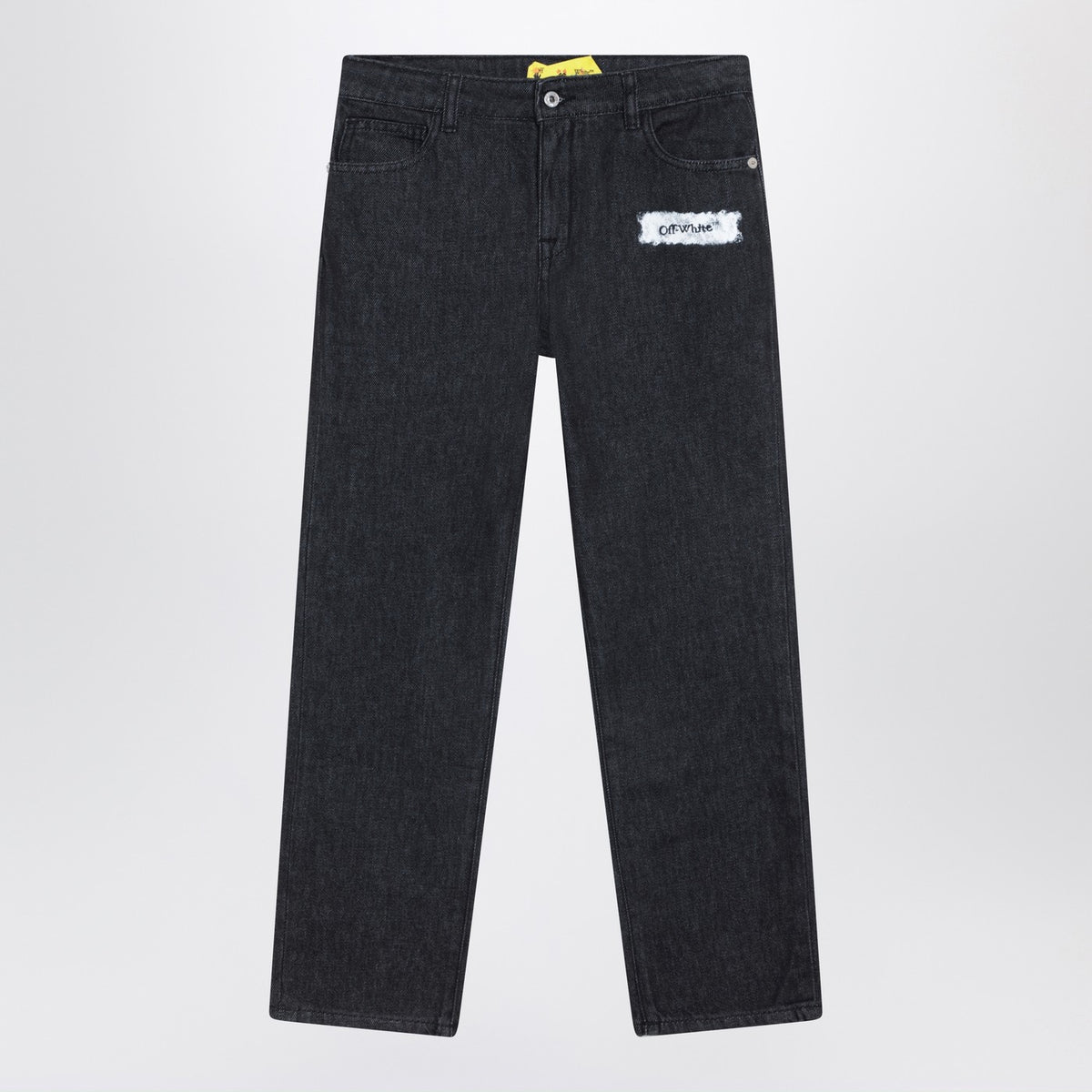 Off Off White™ Black Diagonal Sponge Effect Jeans - Image 2