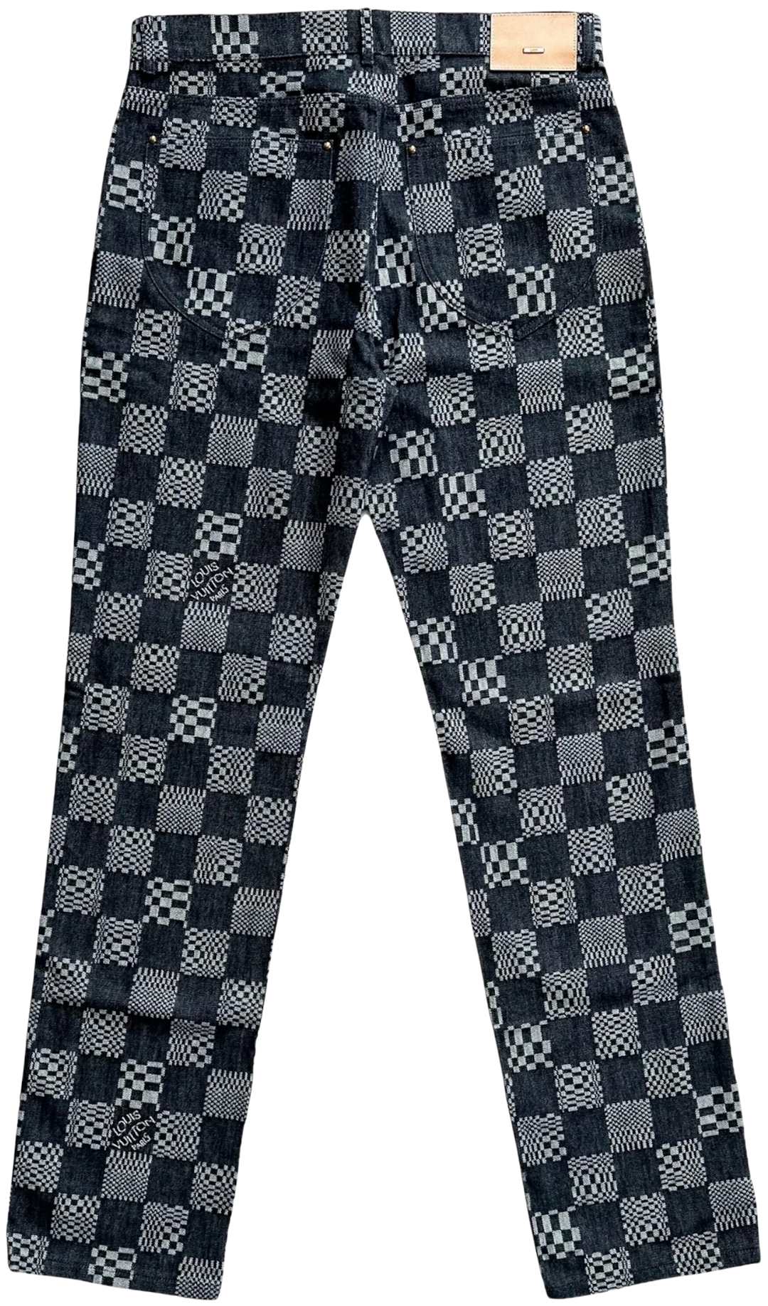 LOUIS VUITTON 'DISTORTED' DAMIER JEANS