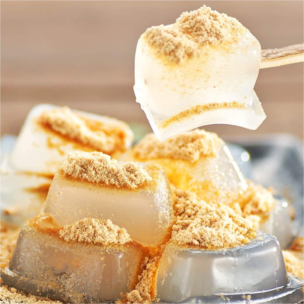 [Limited Brand] Melting Authentic Warabi Mochi, Made in Japan, Made with Authentic Warabi Starch, Japanese Confectionery Gift, Warabi Mochi (4.2 oz (120 g) x 2), Bag with Kinako Powder, Rainbow