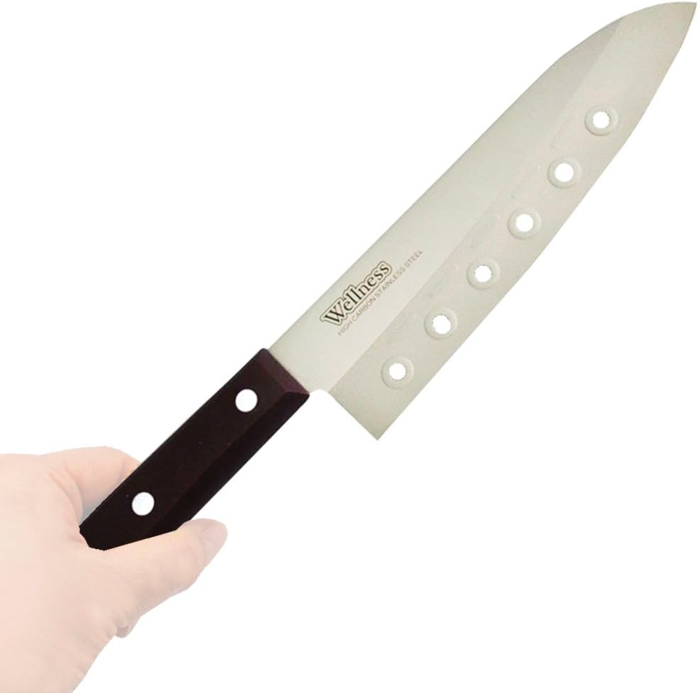 Kai Corporation AB5583 Perforated Santoku Knife, 6.5 inches (165 mm) Wellness