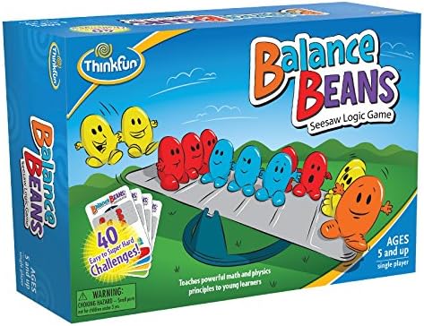 ThinkFun Game "Balance Beans" 1140, Suitable for Ages 5 and Up [Develops Mathematical Thinking Skills, Educational Math Game, Gift (Birthday/Christmas)]
